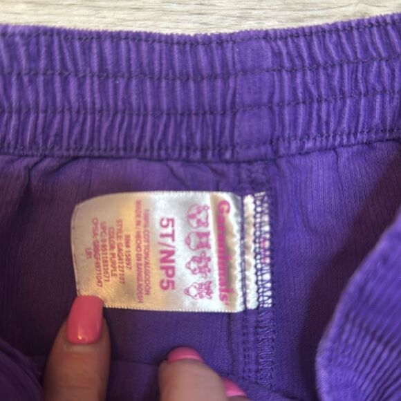 Girls Purple Corduroy Jeans. Garanimals size 5T. 2 front pockets. - Picture 2 of 3
